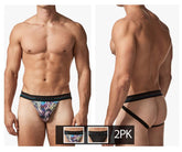 Papi UMPA108 2PK Microflex Performance Jockstrap Farbe Blau-Schwarz